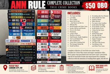 ANN RULE COMPLETE TRUE CRIME BOOK COLLECTION — $50 OBO