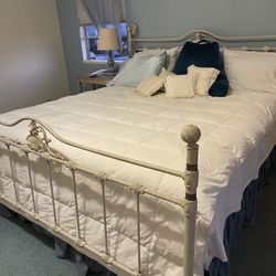 Full Bed With Mattress And Vintage Bed Frame