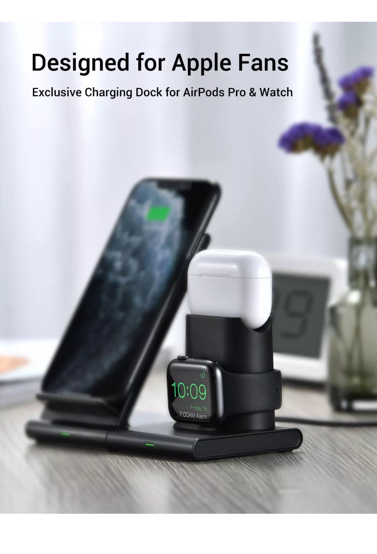 Seneo - 3 in 1 Fast Wireless Charger Stand