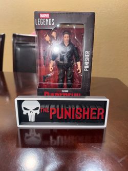 Marvel Legends Punisher with 3D printed sign