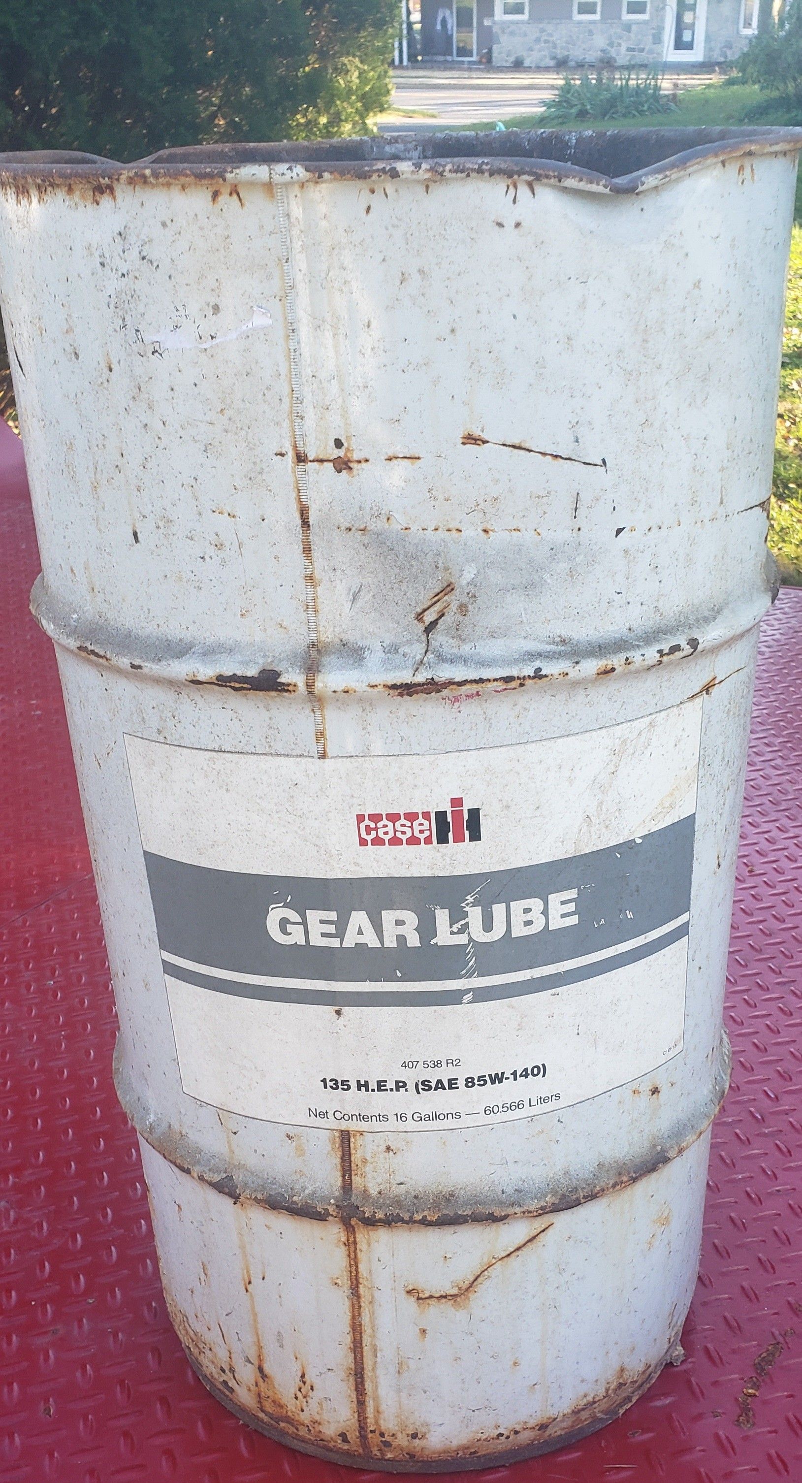 CASE GEAR LUBE 16 GALLON BARREL ADVERTISEMENT DECOR DECAL GOOD