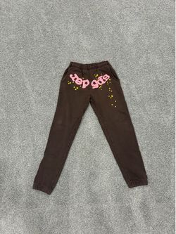 Brown , sp5der hoodie , size m