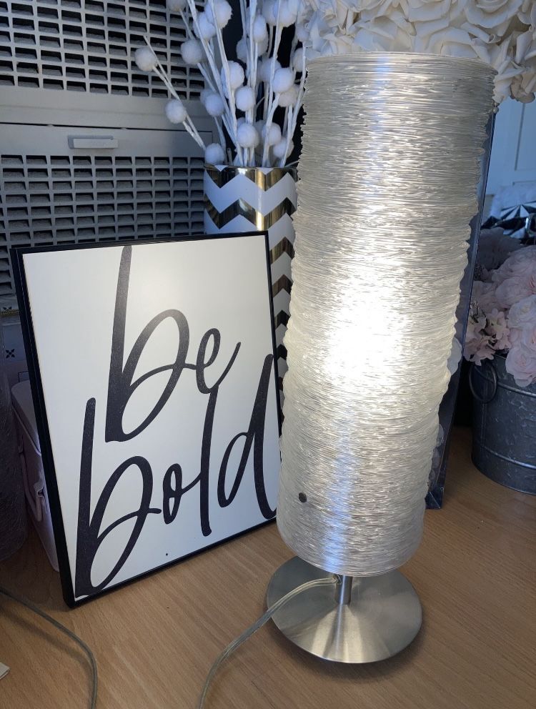 Stylish Spun Glass + Metal Lamp