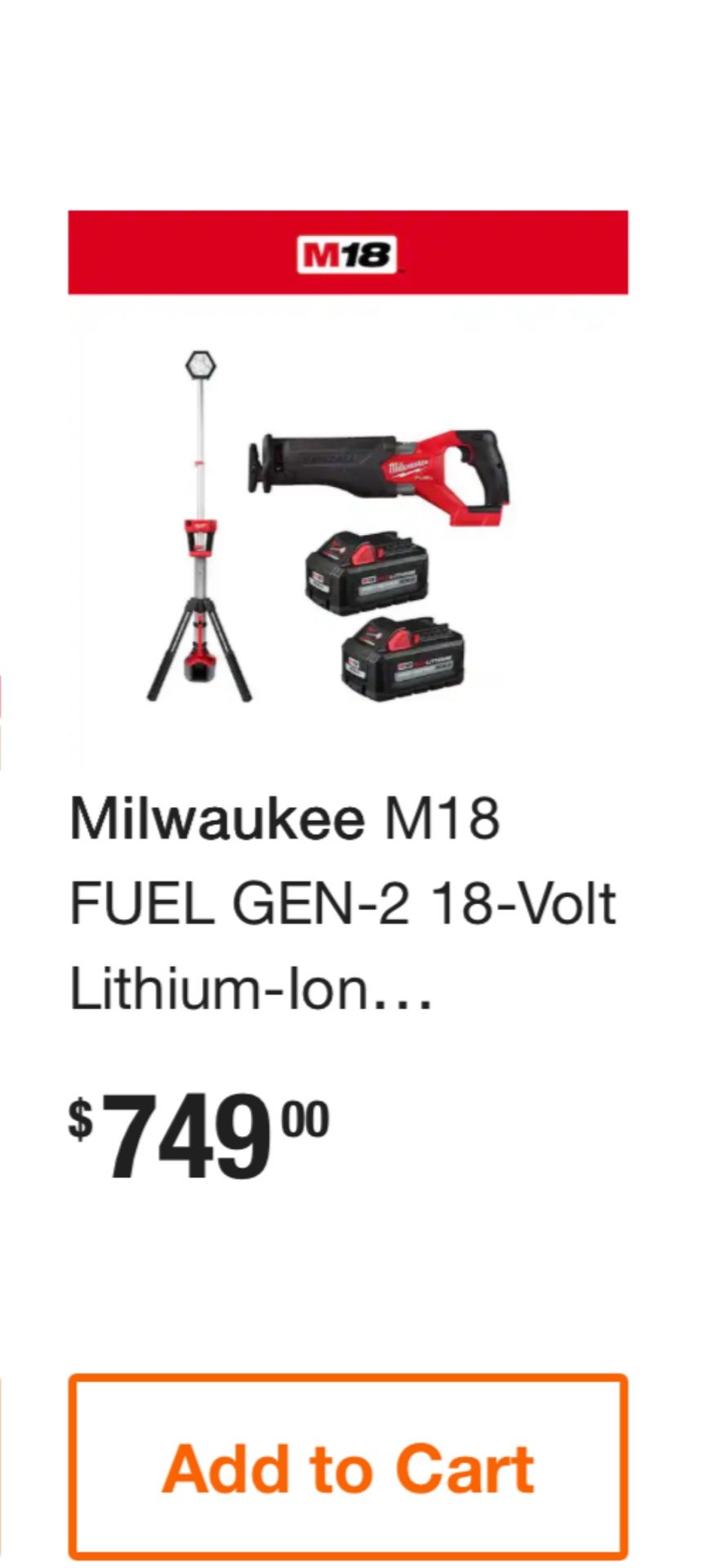 M18 Milwaukee Tower Light 