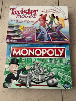 Twister Moves and Monopoly Board Game Bundle