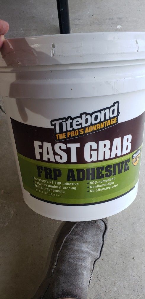Titebond 4059 Greenchoice Fast-Grab FRP Adhesive Pail, 3.5 Gal