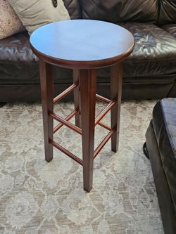 Solid wood stool