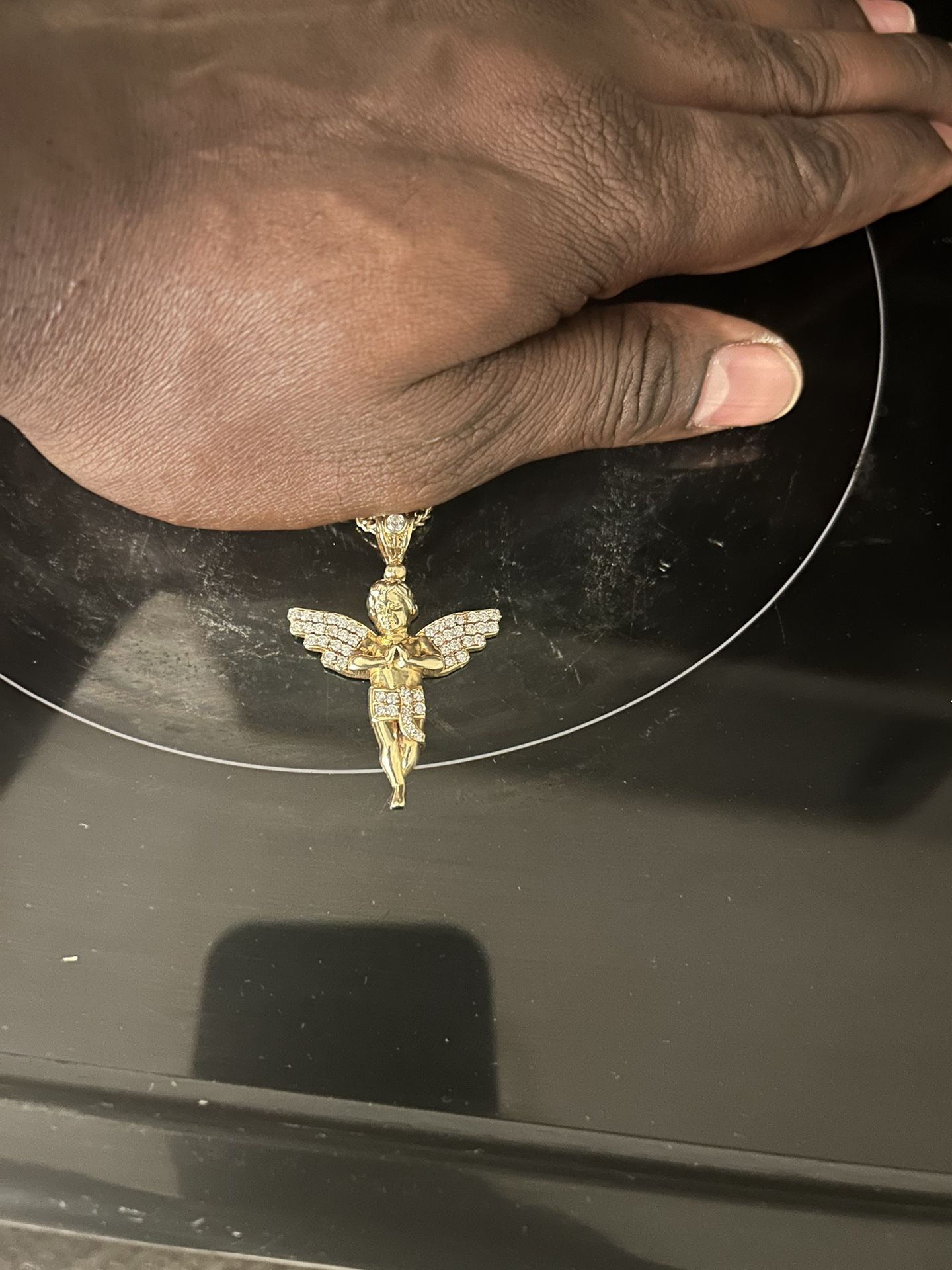 10k Gold Angel Pendant