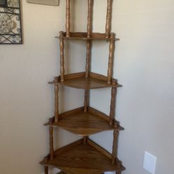 Oak Corner Shelf