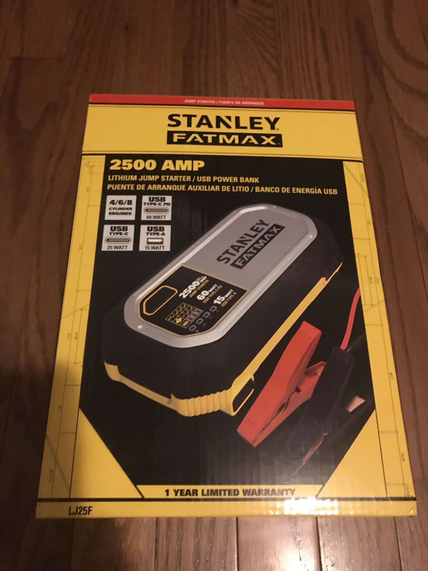 Stanley fat max 2500 Amp Lithium Jumpstart Usb Power Bank Brand new