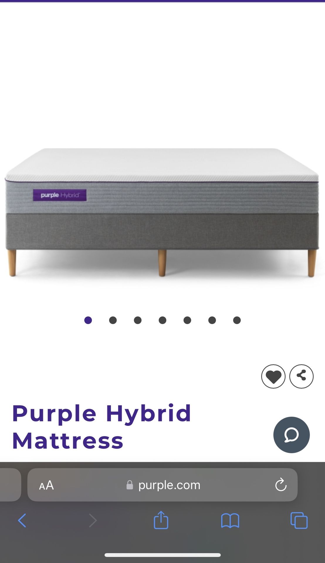 King Size Purple Hybrid Mattress