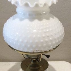 Antique Lamp. 3 Light modes. The shade was broken and repaired, see photos. Asking $35 obo. Pick Up Only In Surprise.