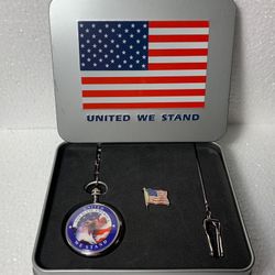 Pocket With Chain & Flag Pin With Case