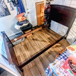 Solid Wood Twin Bed - Frame + Runners 