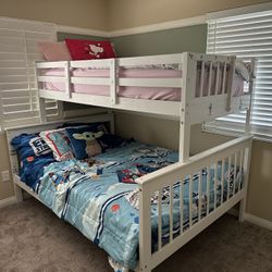Wooden Bunk Bed With Trundle And Bookcase Stairs 