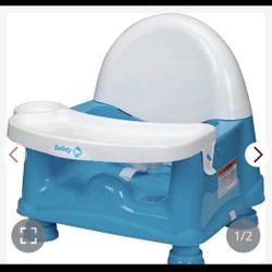 Safety 1??® Easy Care Swing Tray Feeding Booster, Atlantis  Open box item    ***You can bundle multiple items at once to save on shipping costs by add