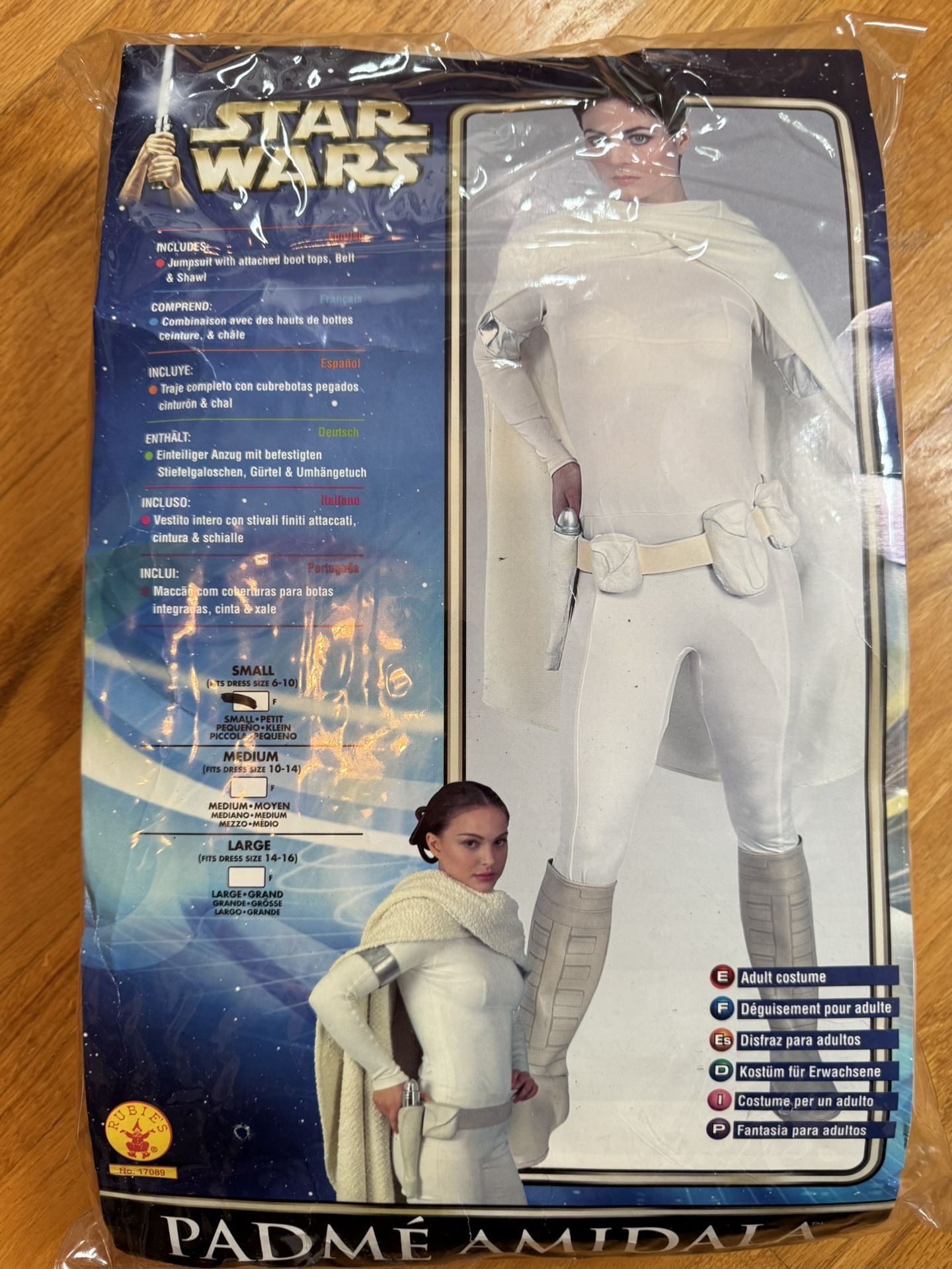 Star Wars Padme Amidala Size Adult Small 6–10