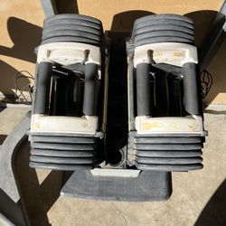 Dumbbell Adjustable Weights Powerblock 10-70lb with Stand