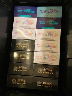 Pokémon ETBs Lost Origin / Prismatic Evolutions / Journey Together / Temporal Forces