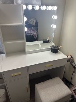 Vanity with chair