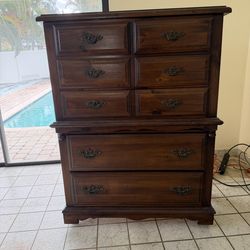 Solid Wood Tall Dresser