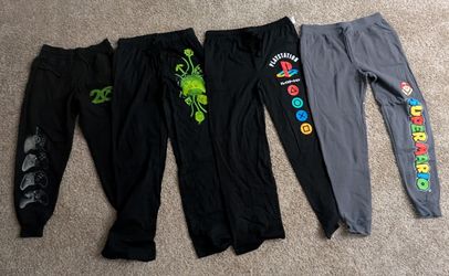 PlayStation, Xbox, Super Mario Men's Pajama Pants Graphic Print Lot Medium