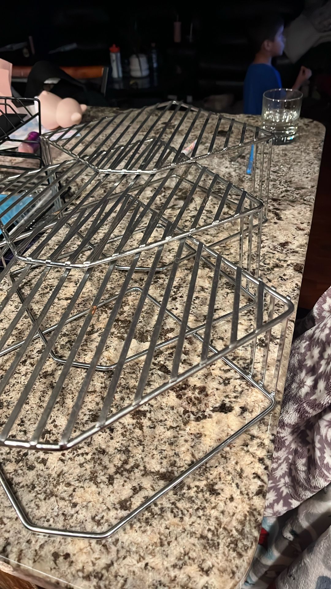 3 Metal Shelves Or Racks For Dishes