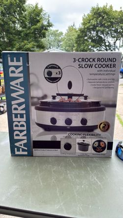 3 crock round slow cooker
