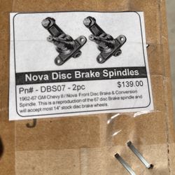 Chevy 2 Disc Brake Spindles 62-67