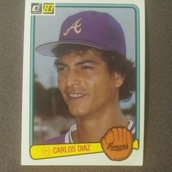 1983 Donruss Carlos Diaz Atlanta Braves #562 Rookie RC Baseball Card Vintage Collectible Sports MLB