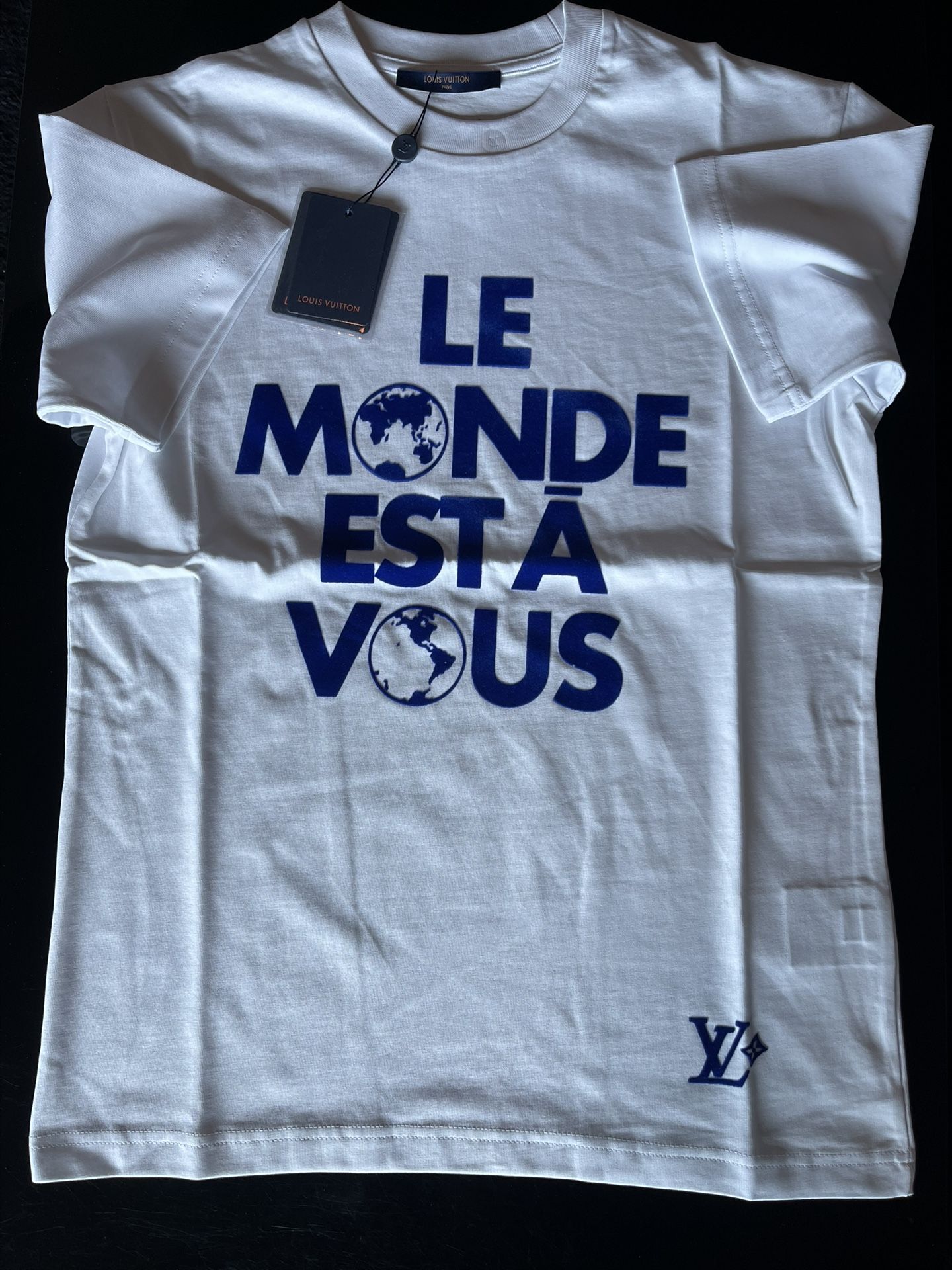 Louie Vuitton Graphic Milky White T Shirt (S-XXL)