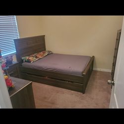 Ashely  Twin Size bed frame with pull out storage