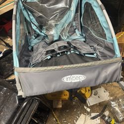 Pacific Cycle InStep Take 2 Double Bicycle Trailer,Light Blue/Gray