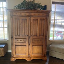 SOLID WOOD TV ARMOIRE 