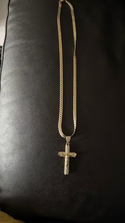 14 karat gold plated chain with charm
