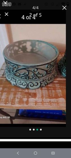 Partylite Retired Verdigris Cast Aluminum Ivy Garden 3-Wick Candleholder P 7362. Here is a 3- wick candleholder THERE ARE 2!