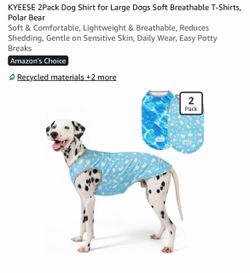 New KYEESE 2Pack Dog Shirt for Large Dogs Soft Breathable T-Shirts, Polar Bear Size XXL