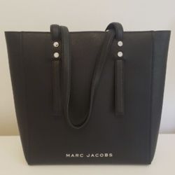 Marc Jacobs Jordan Stud Leather Tote In Black Pebbled Leather