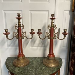 Candelabros De Bronze Castilian 27 Pulgadas