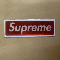 Supreme Red Box Logo Sticker Decal 2017 Plastic Red