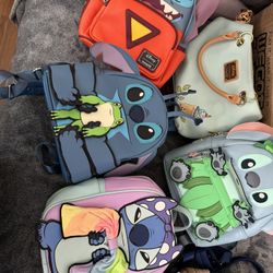 Loungefly Collectible Bags! Mini Backpacks Stitch Star Wars All In Great Condition 