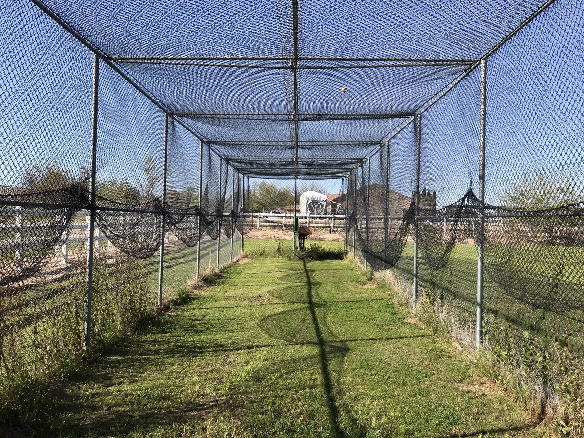 70 Foot Commercial Batting Cage Pitching machine and net for Sale in