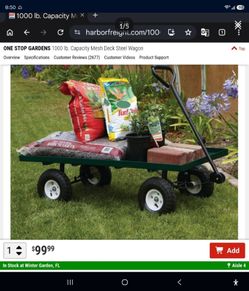 Brand New Put Together Garden Cart.   ( 1100  Pounds) (New)