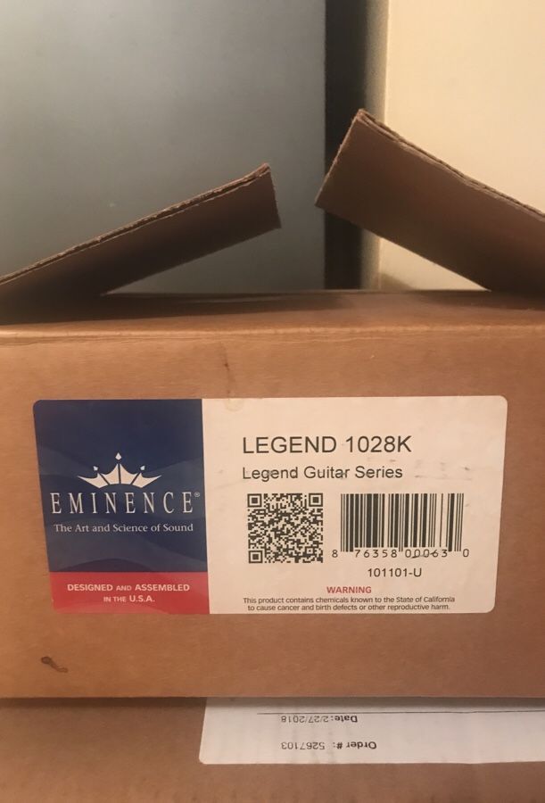 Eminence legend 1028k Alnico 10 inch speaker for guitar cabinet