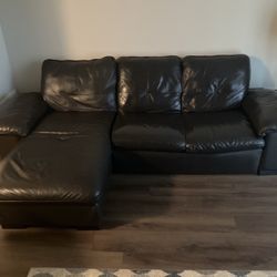 IKEA Leather Sectional 