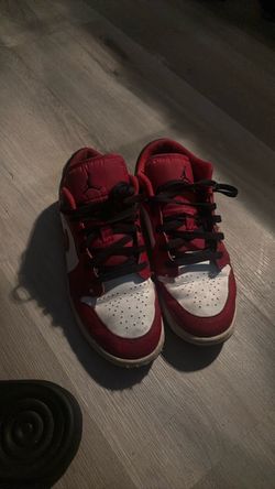 Air Jordan 1 Mid Red White Sneakers
