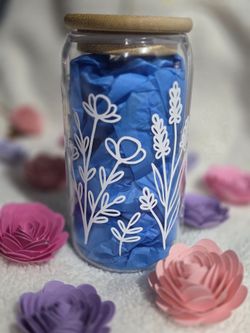 Personalized Glass Cup/ Mason Jar Mug