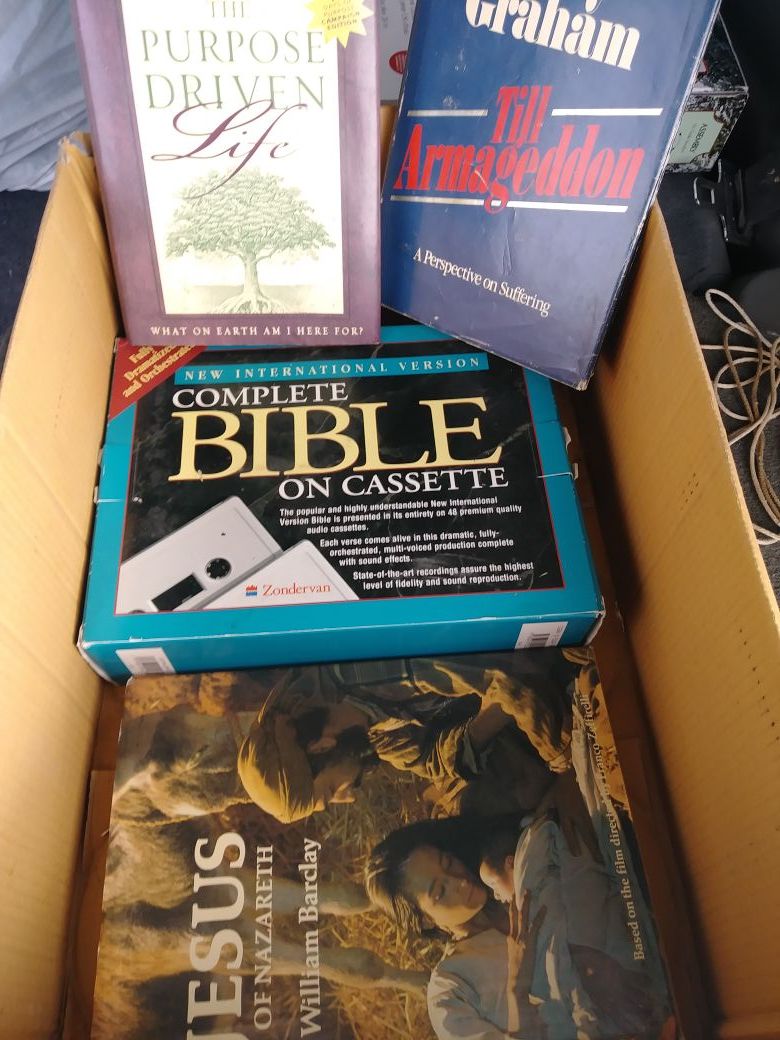 WHOLE BIBLE ON CASSETE AND BOOKS