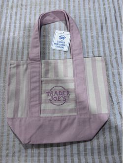 Trader Joe’s Striped mini canvas tote bags