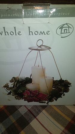 Poinsettia lantern Centerpiece